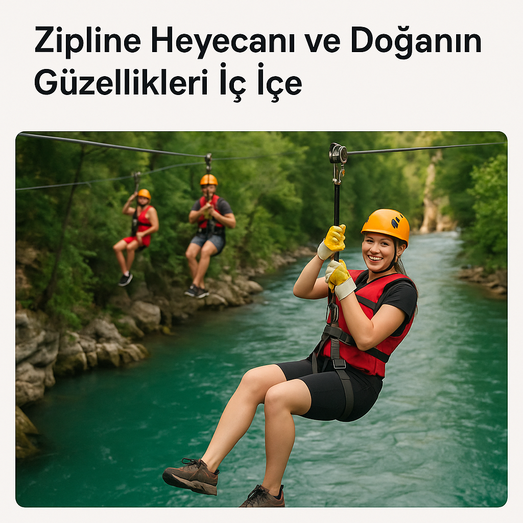 Zipline Heyecanı ve Doğanın Güzellikleri İç İçe